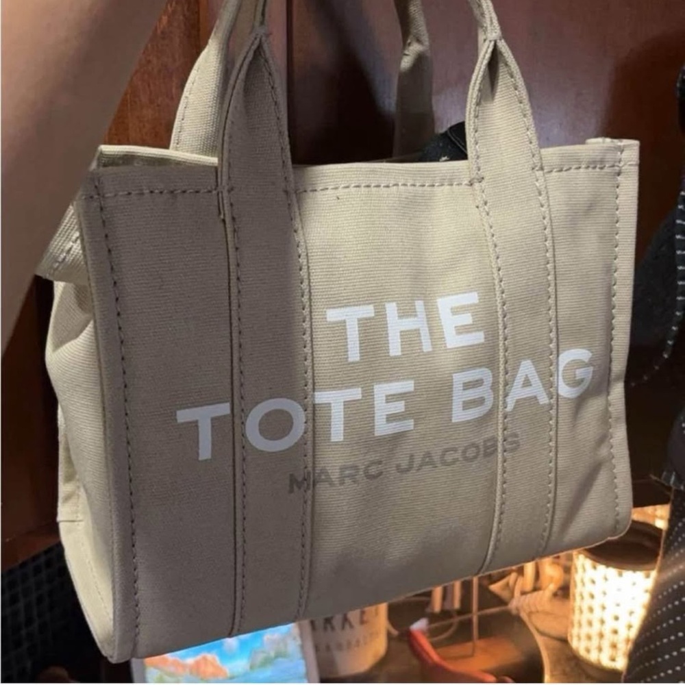 Marc Jacobs Tan Canvas Tote Bag